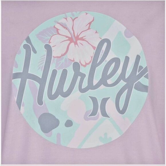 NWT HURLEY GIRLS LS HOODED TSHIRT AND SCRUNCHIE SET - Picture 3 of 7